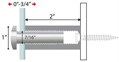 1 X 2 Through Grip Round Standoffs - Set Of 4, Silver Aluminum - Image 3