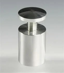 1-1/4 X 1-1/2 Through Grip Standoffs, Round, Aluminum, Set Of 4 - Silver