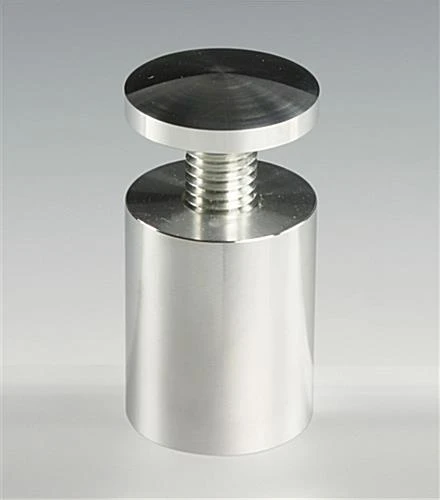 1-1/4 X 1-1/2 Through Grip Standoffs, Round, Aluminum, Set Of 4 - Silver