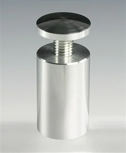 1-1/4 X 2 Through Grip Standoffs, Round, Aluminum, Set Of 4 - Silver