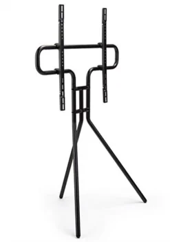 Tripod Easel TV Stand, Fits Screens 49”- 70”, Steel Legs – Black