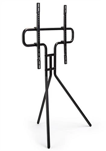 Tripod Easel TV Stand, Fits Screens 49”- 70”, Steel Legs – Black