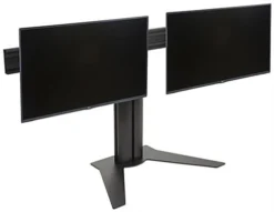 Desktop Dual Monitor Stand For 10"-32” Screens, Adjustable Height - Black