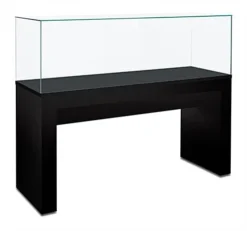 48" Airtight Glass Display Table With Locking Lift-Off Top, Ships Assembled - Black