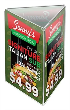 Workshop Series 5 X 7 Acrylic Sign Holder, 3 Sided With Open Center - Clear