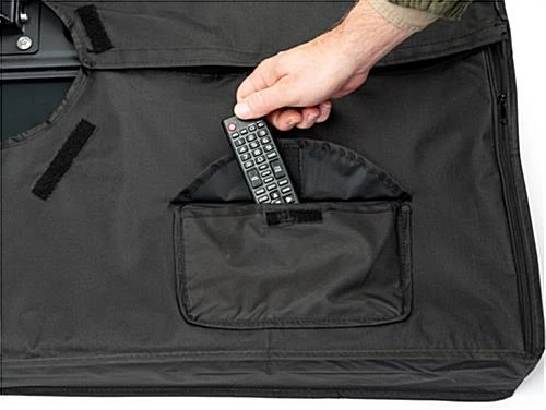 Outdoor TV Cover For 55" - 58" Screens With Water-Resistant Coating - Black - Image 3