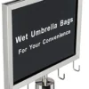 14”w X 11”h Double-Sided Wet Umbrella Stanchion Sign – Silver