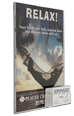 8.5 X 11 Acrylic Sign Holder For Wall, Business Card Pocket, Magnet Strips - Clear