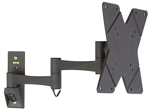 TV Wall Mount With Articulating Arm Fits Monitors 23-42", Built-in Level - Black - Image 2