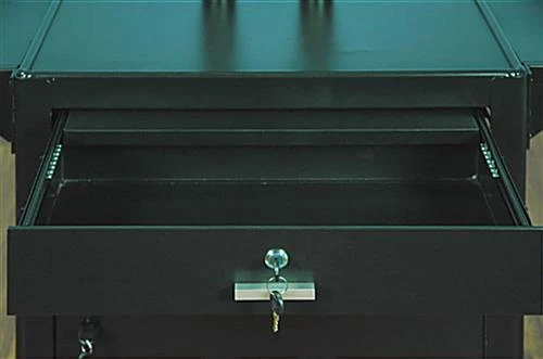 TV Stand With Wheels, Fits Monitors Up To 65", 2 Curved Handles - Black - Image 6