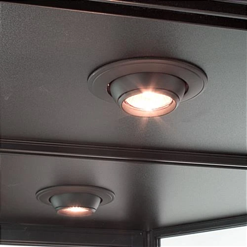 4x3 LED Wall Mounted Display Case W/Angled Front, Sliding Doors, Locking - Black - Image 5